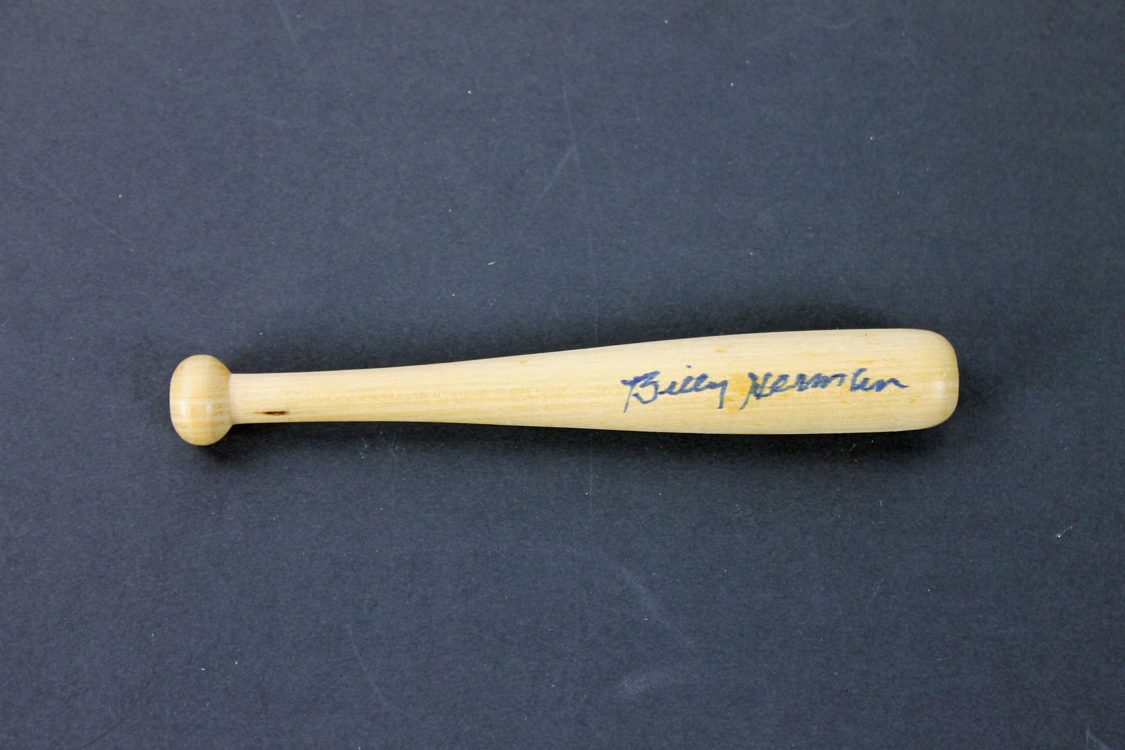 149.99 Cubs Billy Herman Authentic Signed 6 Inch Mini Baseball Bat