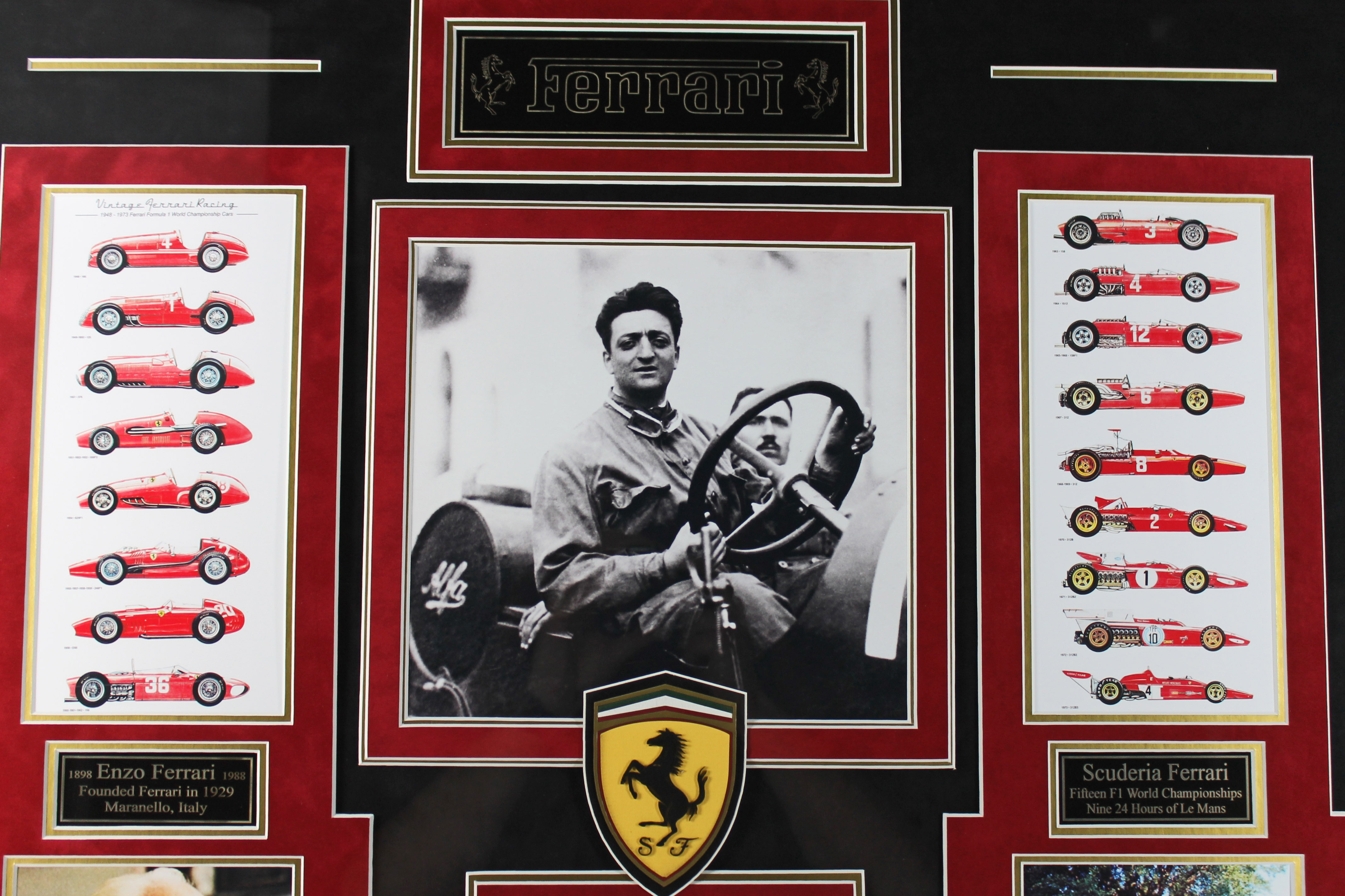 Enzo Ferrari Authentic Signed & Framed Cut Autograph Graded Mint 9! PSA
