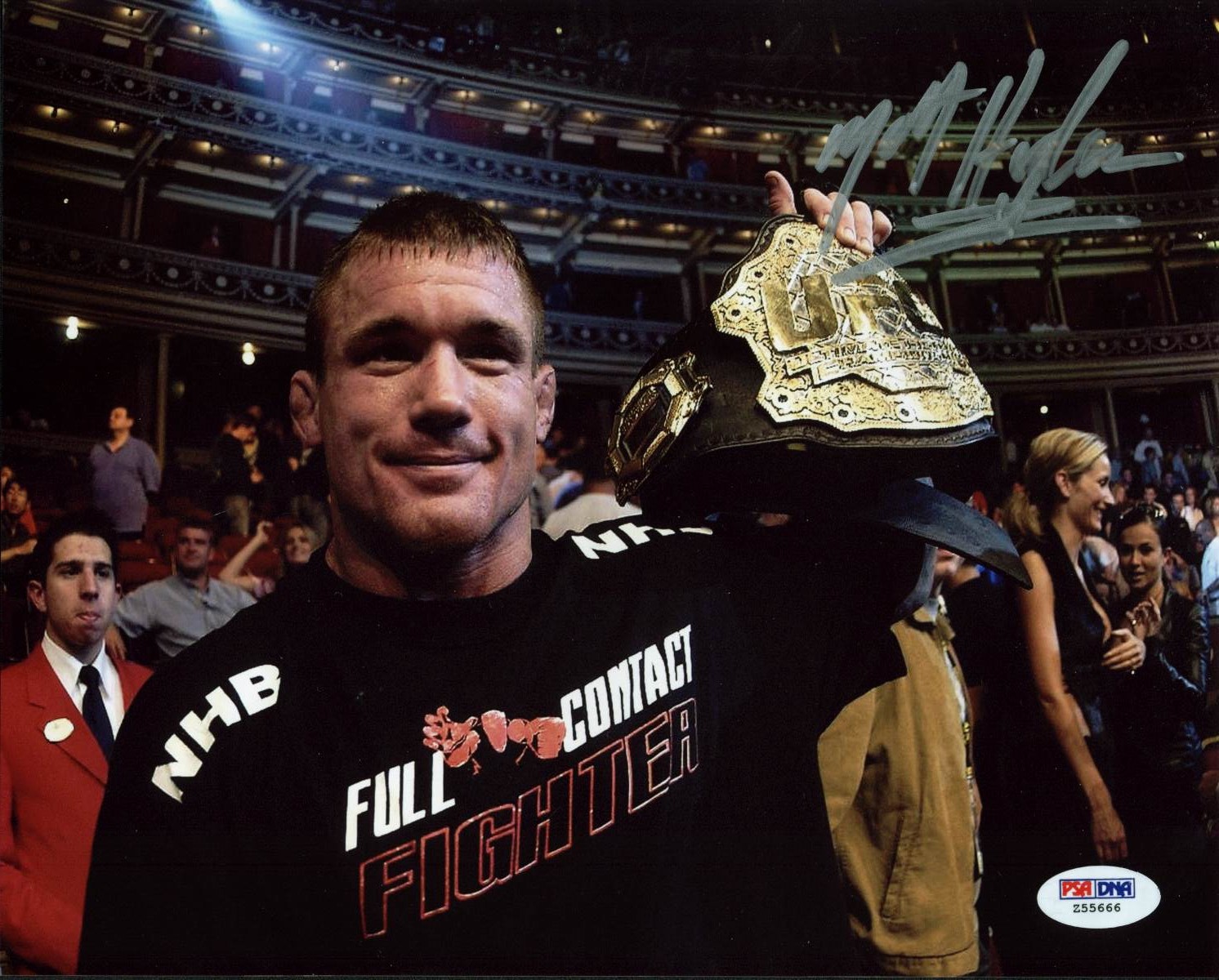matt hughes ufc signed authentic 8x10 photo autographed psa/dna